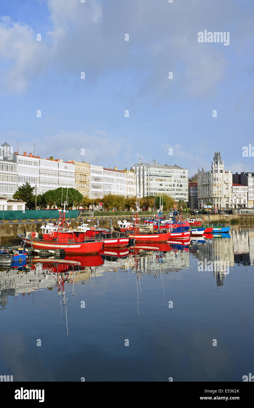 Harbour View, A Coruña, A Coruña Provinz, Galicien, Königreich Spanien Stockfoto