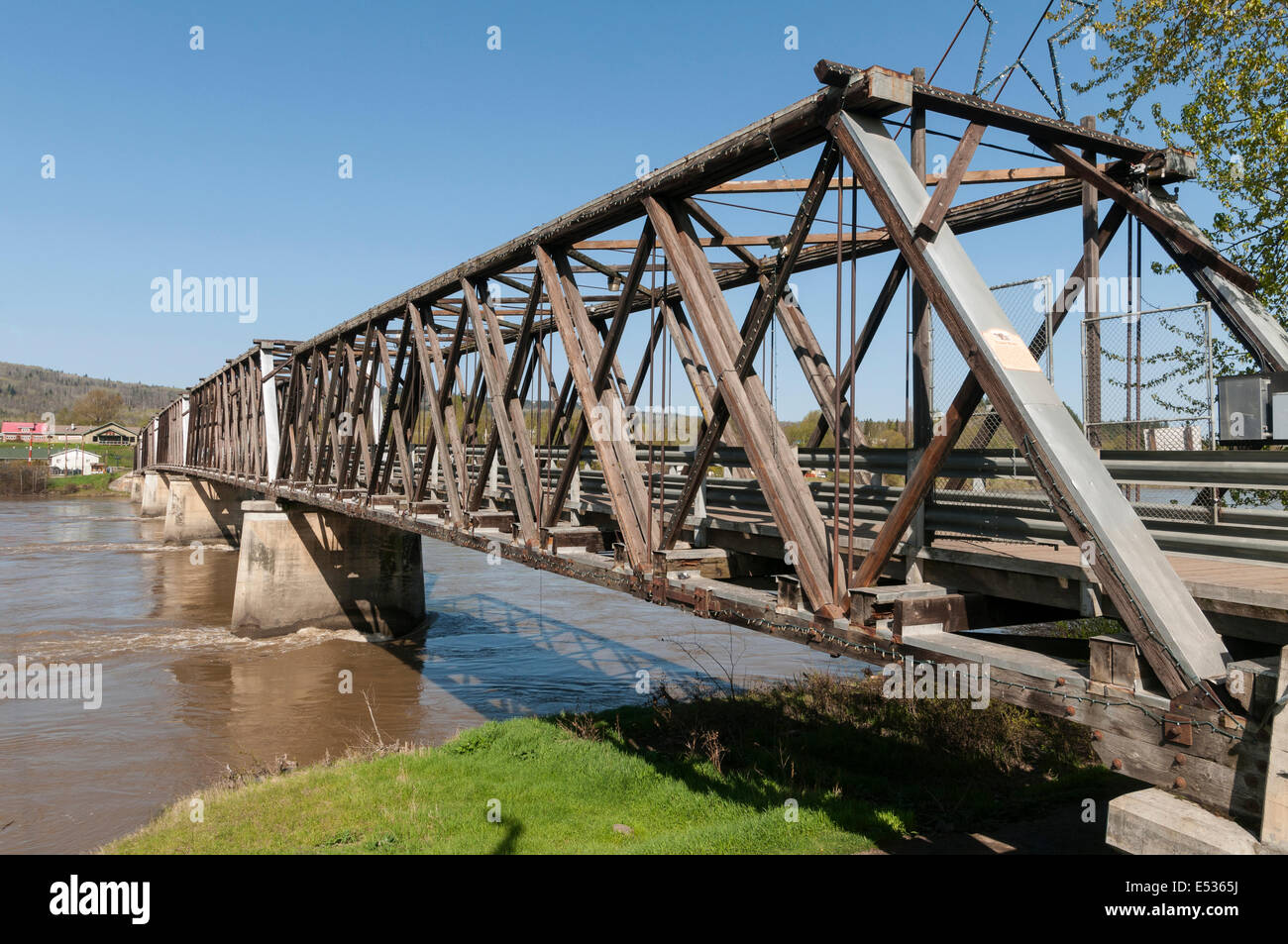 Elk203-3184 Kanada, British Columbia, Quesnel, Fußgängerbrücke Stockfoto