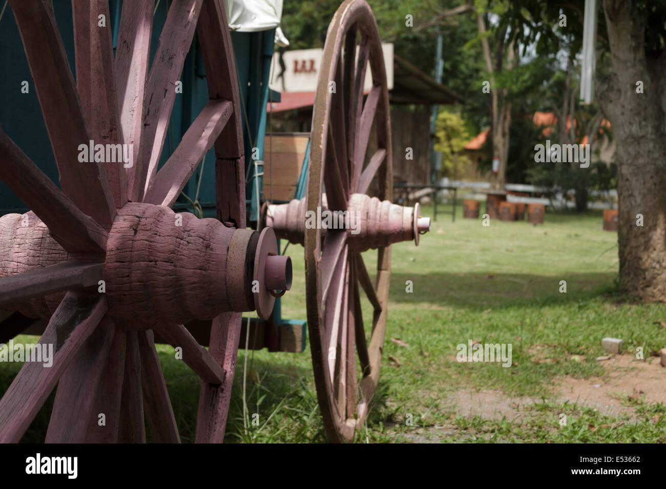 Wagon Wheel Stockfoto