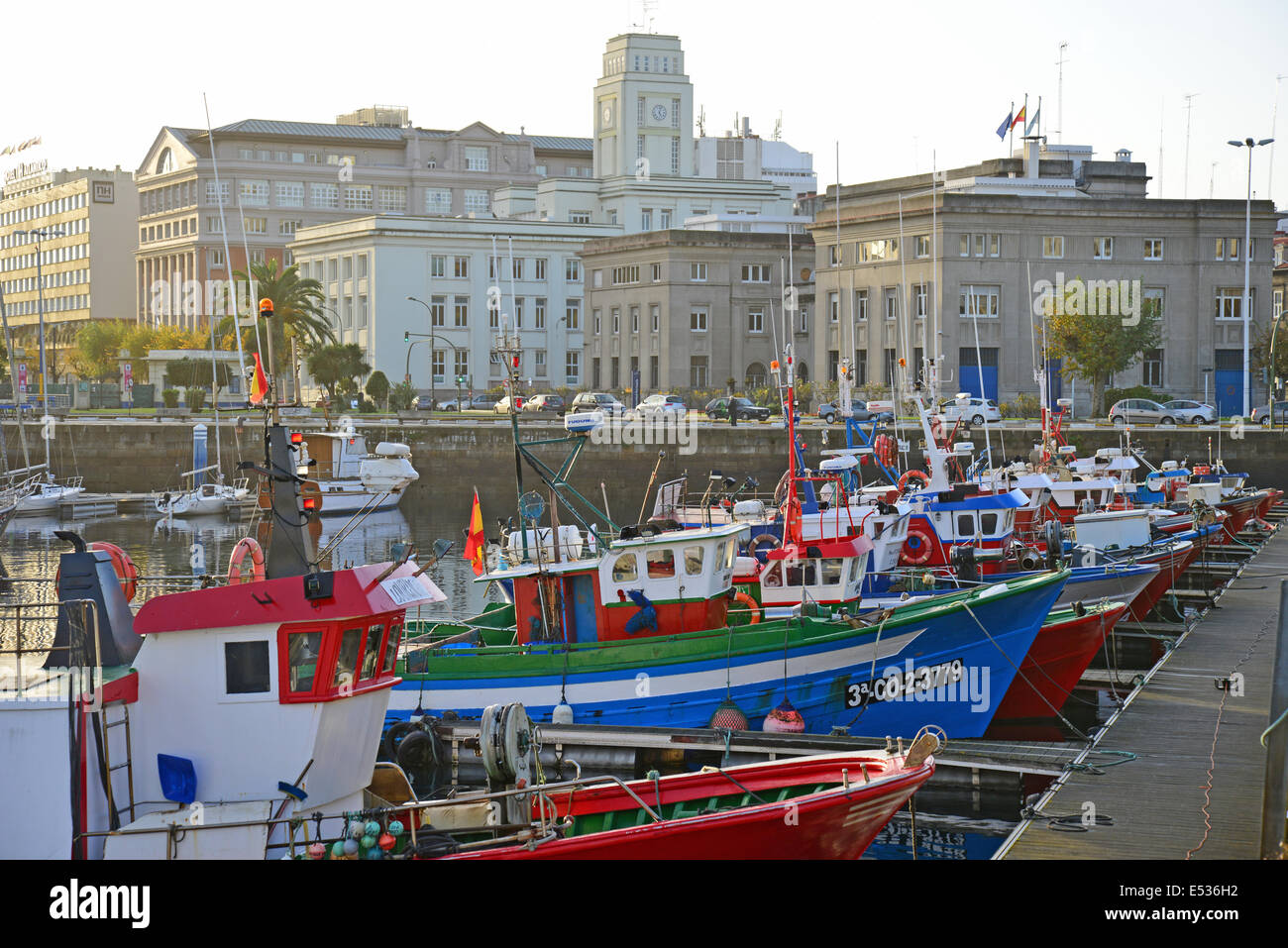 Harbour View, A Coruña, A Coruña Provinz, Galicien, Königreich Spanien Stockfoto