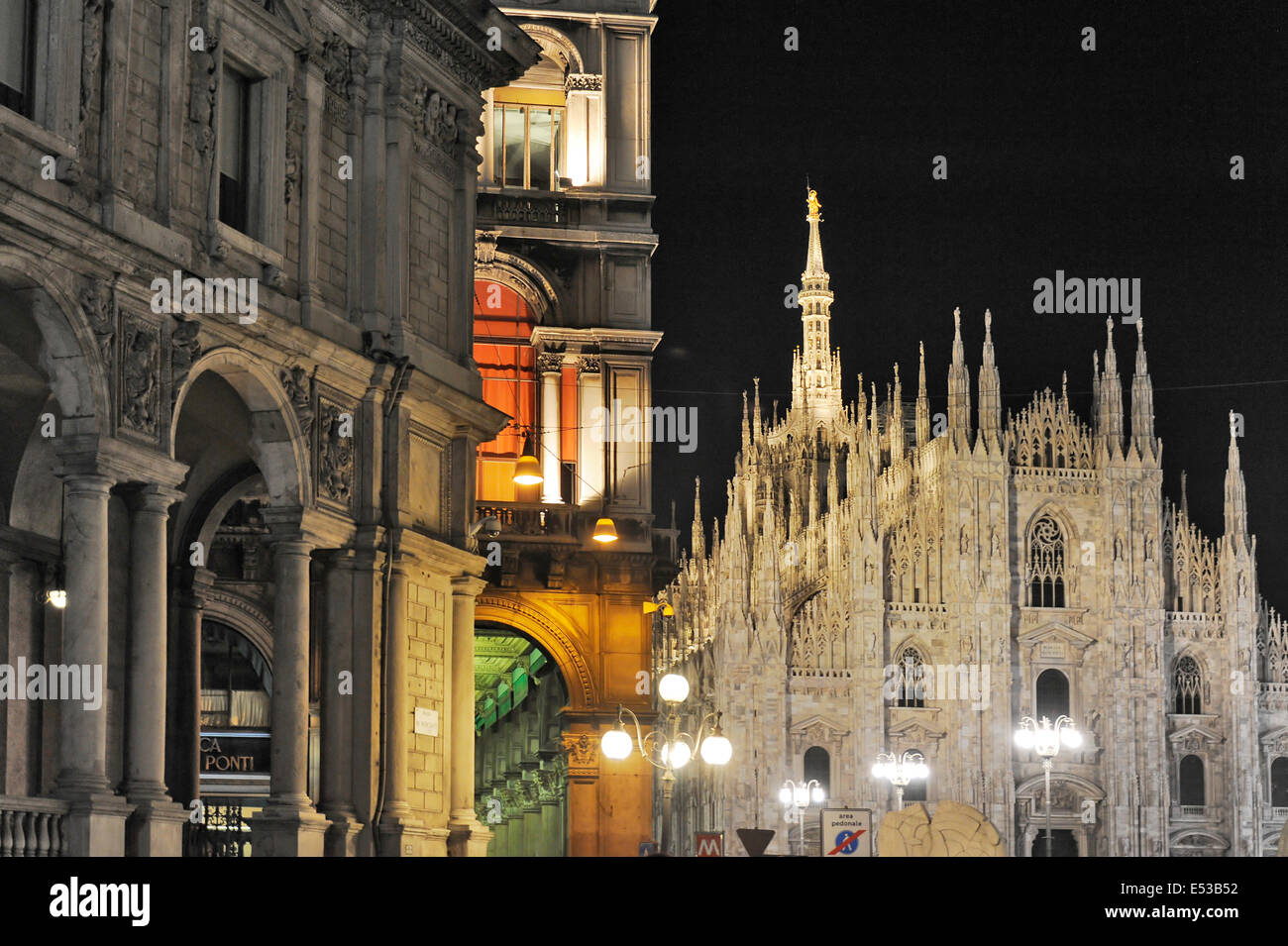 Mailand, Piazza Duomo und die Kathedrale Stockfoto