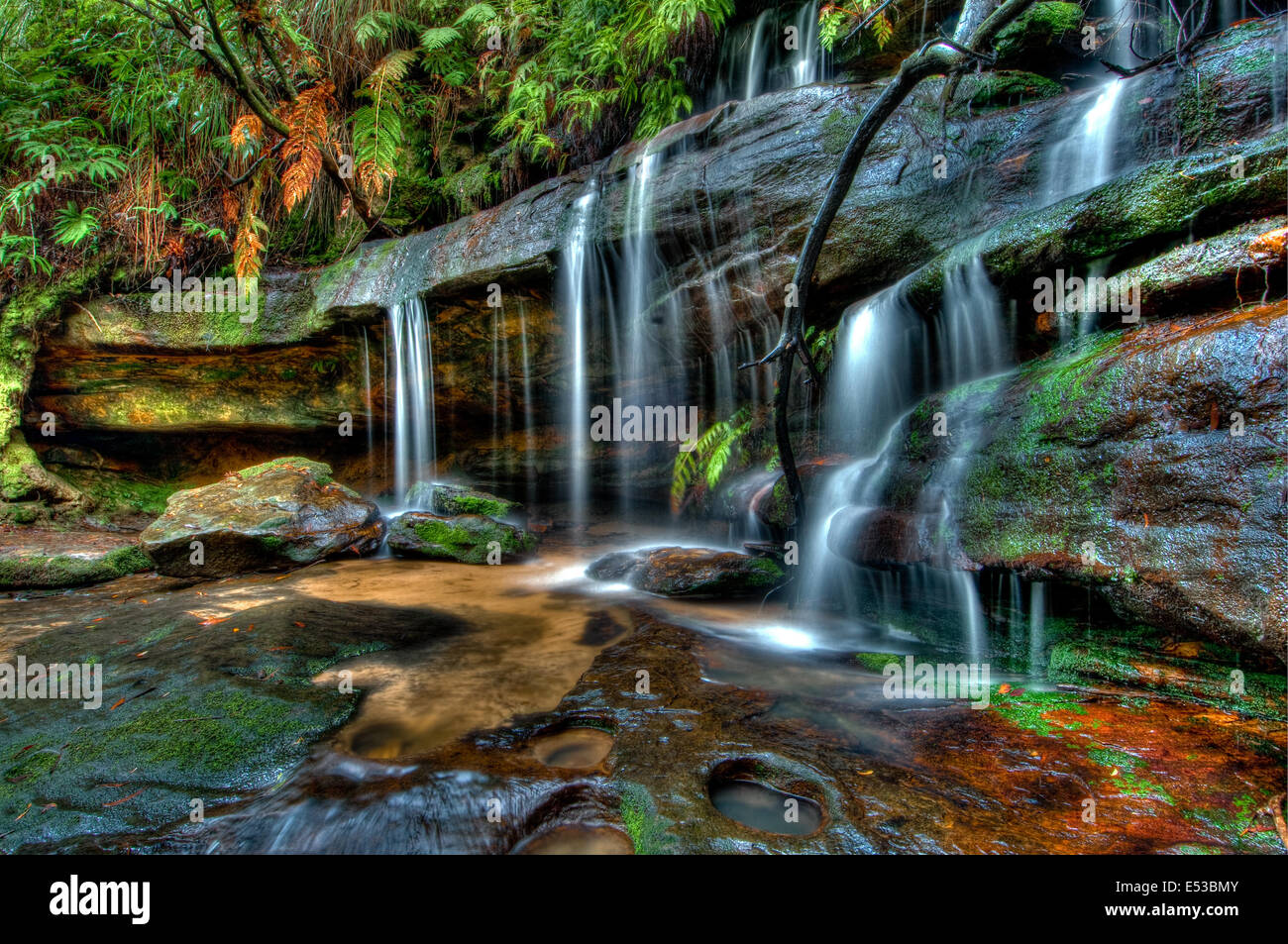 Somersby fällt Seite Creek, Central Coast, New South Wales Stockfoto