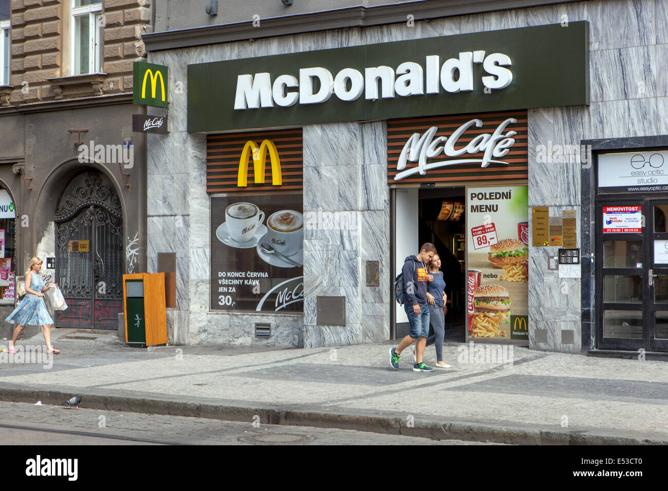 McDonald's-Fastfood in Prag, Na Prikope Street, Tschechische Republik Stockfoto