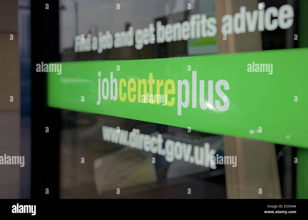 Job-Center plus Büro in England Stockfoto