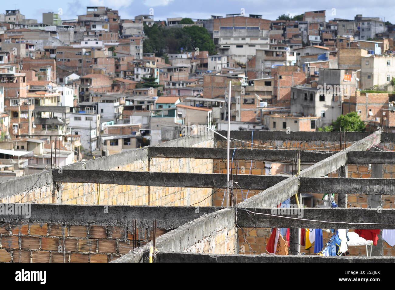 Favela Sáo Caetano, Salvador da Bahia, Brasilien. Stockfoto