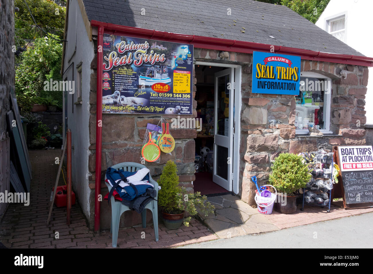 Geschenk-Shop und Siegel Touren an der Dorf von Plockton schottischen Highlands Schottland UK Stockfoto