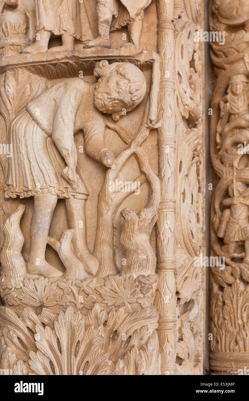 Die St.-Laurentius-Kathedrale in Trogir, Kroatien, details Stockfoto