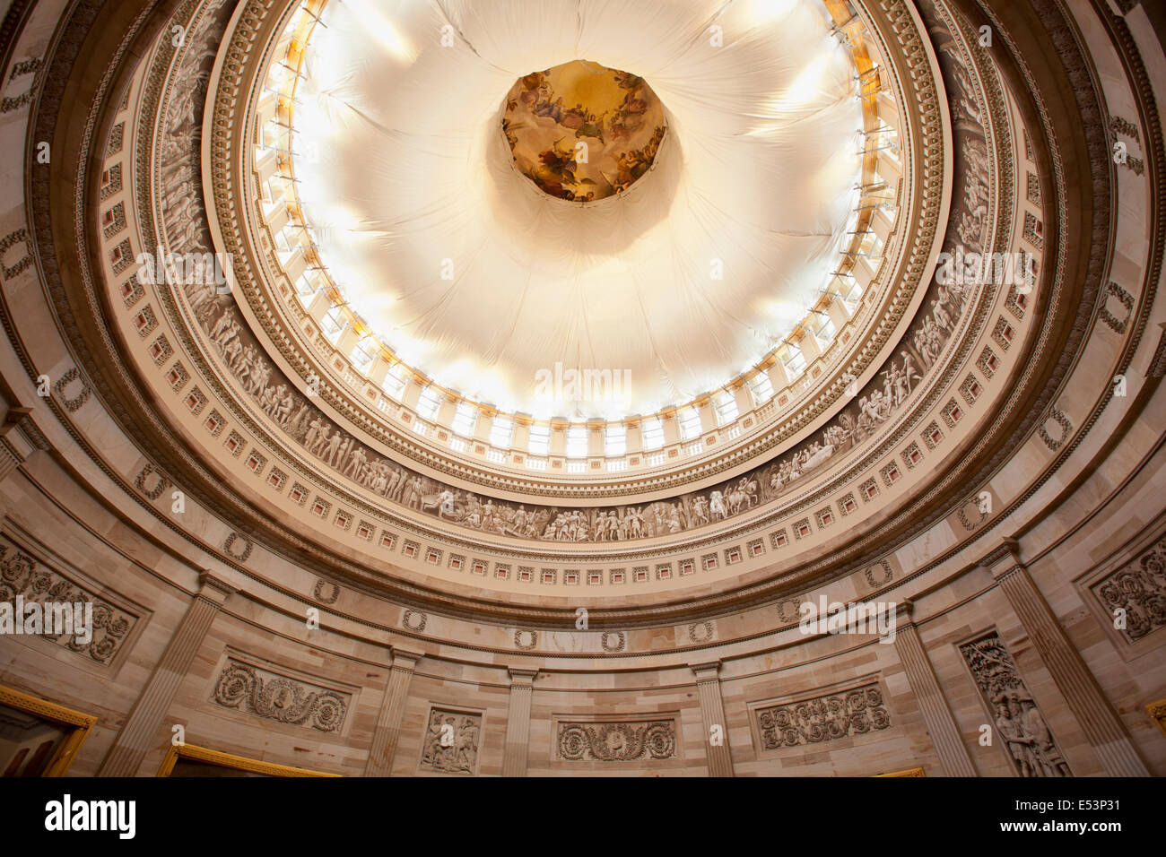 US Capitol Rotunde Decke in Washington D.C. Stockfoto