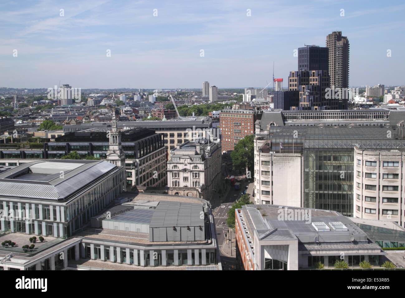 Londoner Stadtbild Ansicht nördlich von St Pauls Cathedral Stockfoto