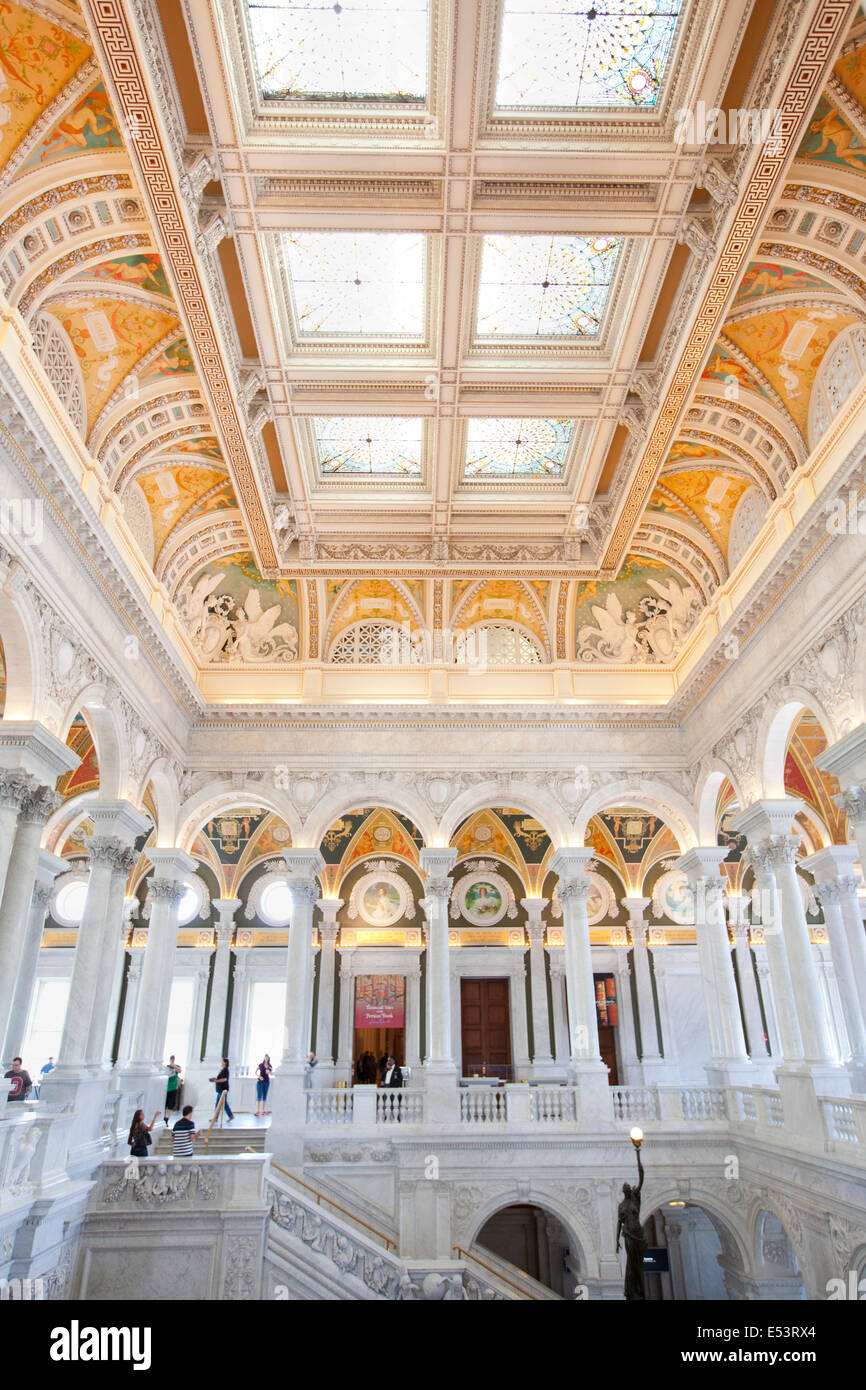 WASHINGTON D.C. - 23. Mai 2014: Besucher die Touren auf dem US Capitol Building. United States Capitol ist der Treffpunkt Stockfoto