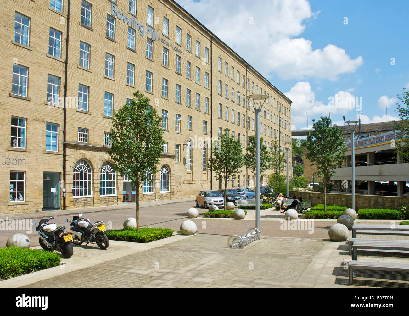 Dean Clough Mill Komplex, Halifax, West Yorkshire, England UK Stockfoto
