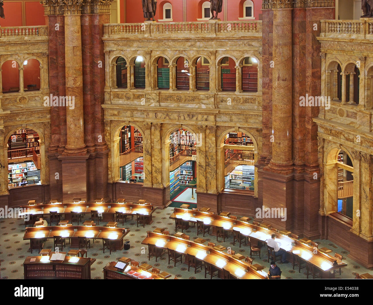 Library of Congress, Washington, Lesesaal Stockfoto