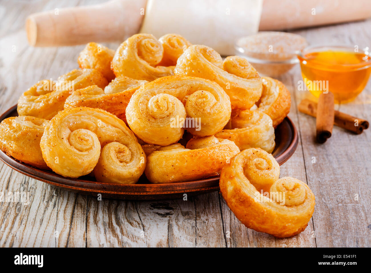 locken-Blätterteig Stockfoto