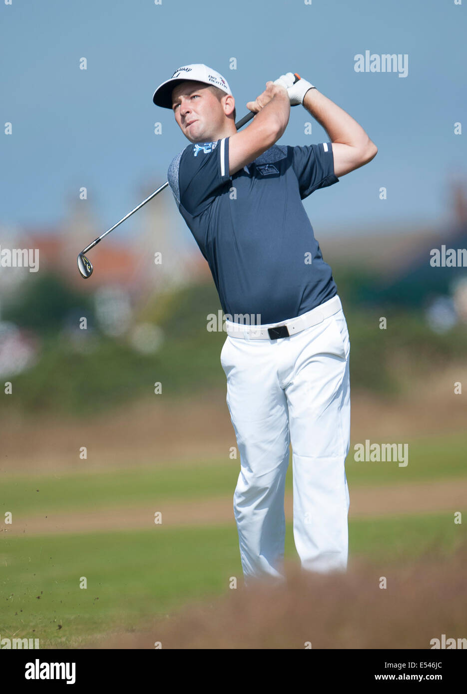 Hoylake, UK. 20. Juli 2014. Die Open Golf Championship, die letzte Runde. ALLE Matt [USA] mit seiner Annäherung an den grünen Kredit: Action Plus Sport/Alamy Live News Stockfoto