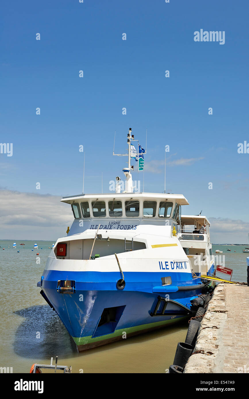 AIX, CHARENTE MARITIME, Fähre namens Ile d ' Aix II aus der Reederei Stockfoto