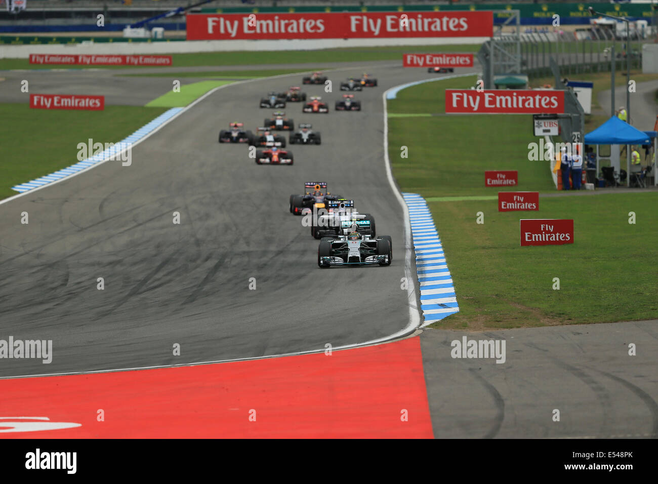 Hockenheim, Deutschland. 20. Juli 2014. Formel 1 Grand Prix von Deutschland.   Nico Rosberg von Mercedes AMG Petronas F1 Team leitet die Deutsche GP Credit: Action Plus Sport Bilder/Alamy Live News Stockfoto