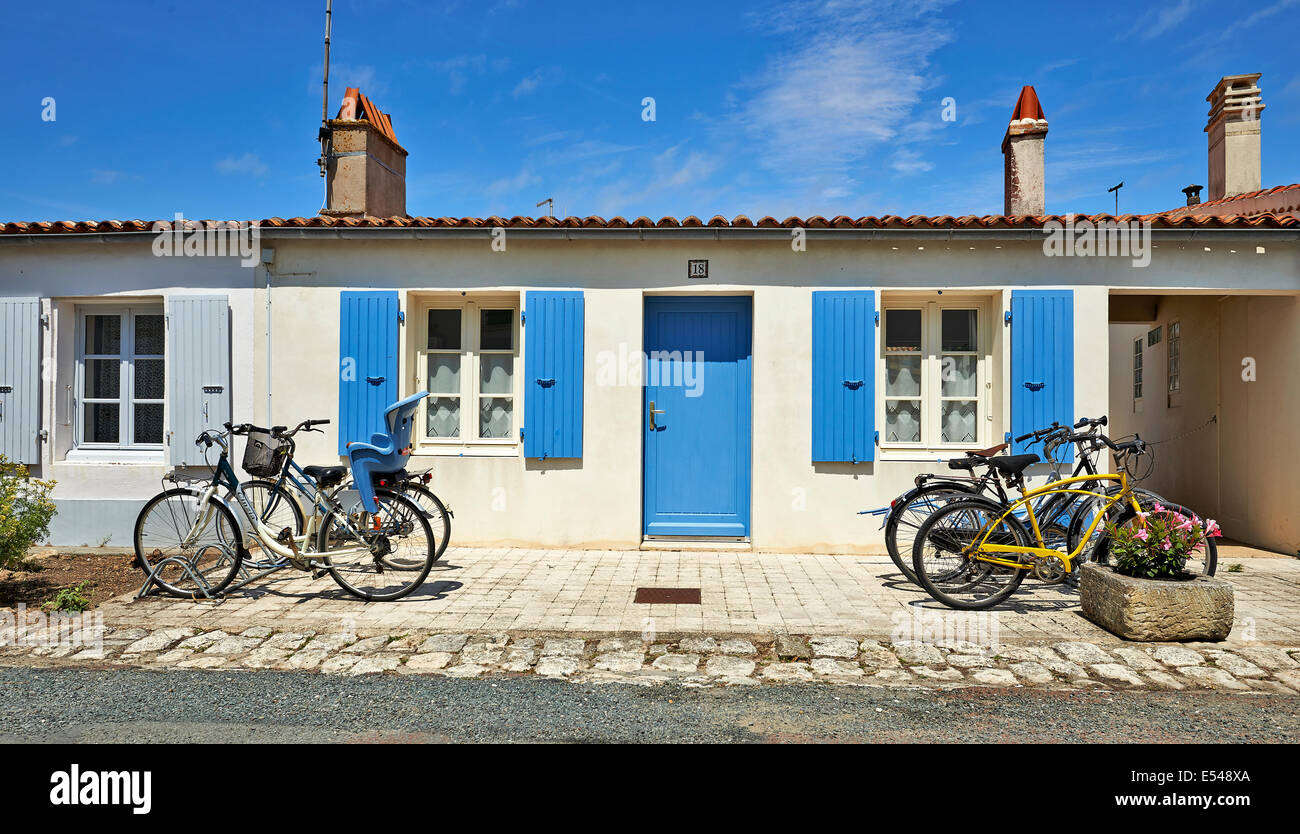 AIX-Insel, CHARENTE MARITIME, Frankreich - 11. Juli 2014: typisches Haus aus AIx Insel in Charente-Maritime, Frankreich am 11. Juli in Ai Stockfoto