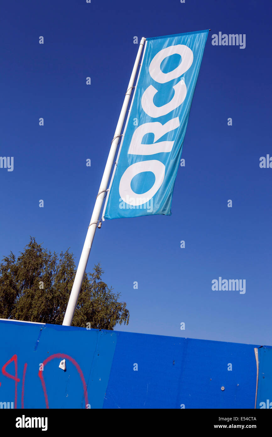 Orco Firma, Logo Zeichen Prag Stockfoto
