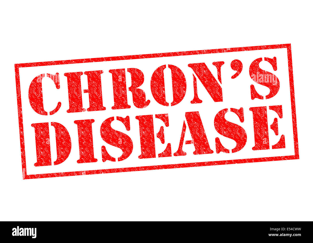 CHRON Erkrankung roten Stempel auf einem weißen Hintergrund. Stockfoto