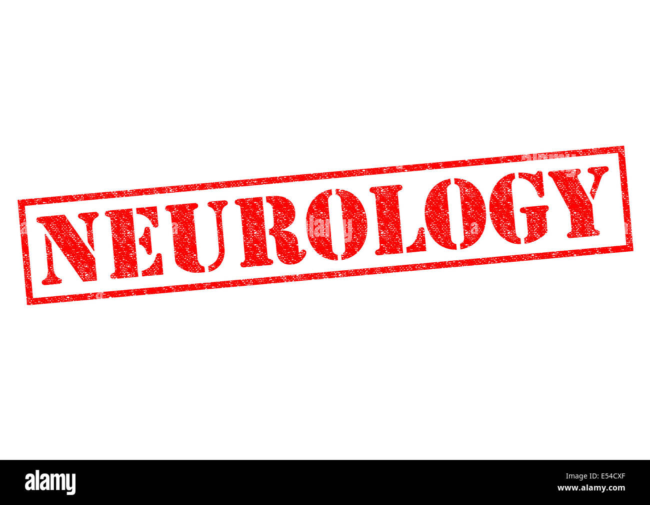 Neurologie, die roten Stempel auf einem weißen Hintergrund. Stockfoto