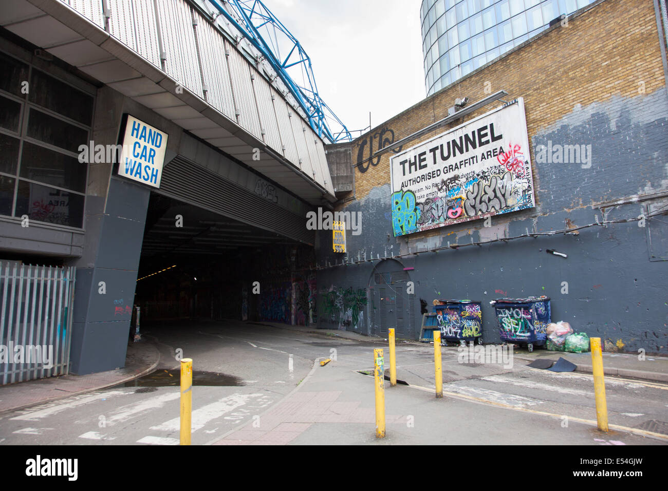 Autorisierten Graffiti Tunnel Leake Street, London Stockfoto