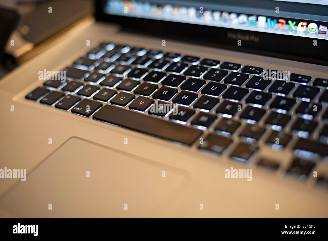 Apple Mac pro Tastatur mobile Computer buchen Stockfoto
