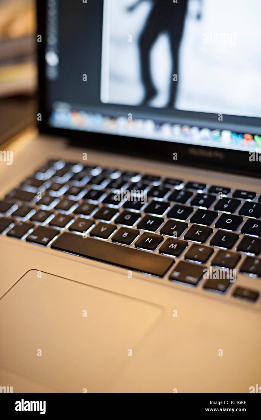 Apple Mac pro Tastatur mobile Computer buchen Stockfoto