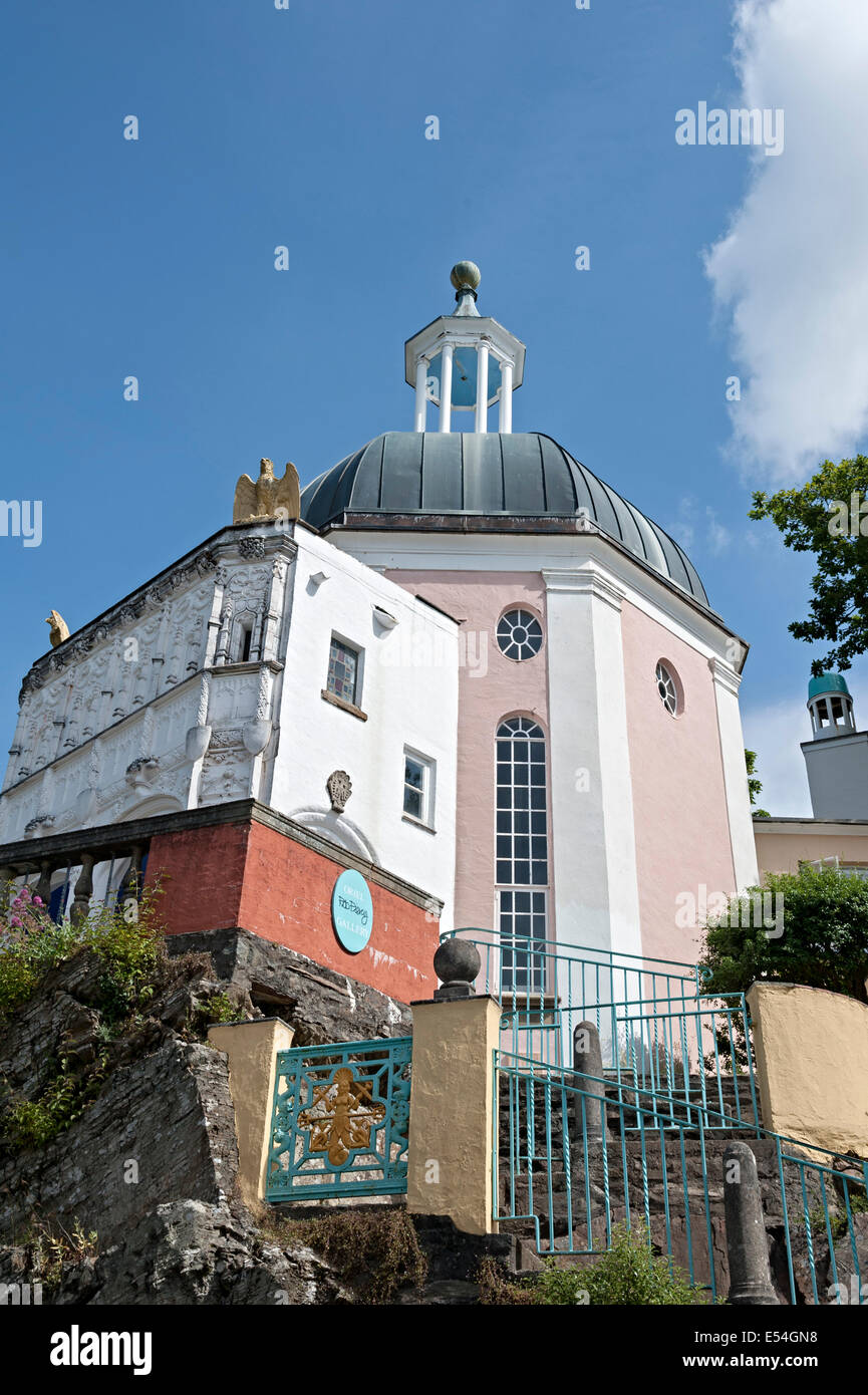 Ansichten von Portmeirion Dorf italienische Architektur wales Stockfoto