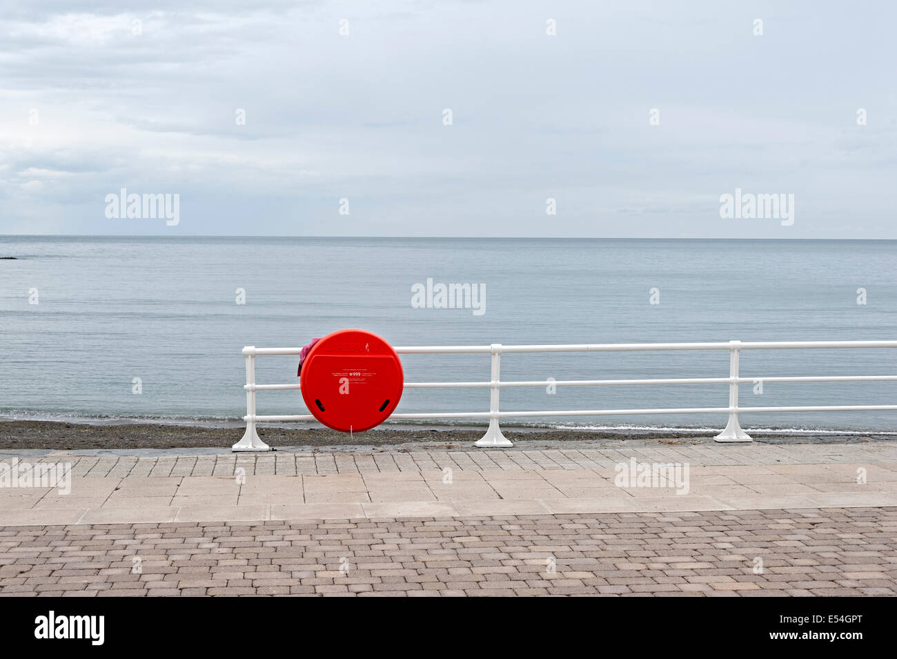 Wales Aberystwyth promenade Meer Stockfoto