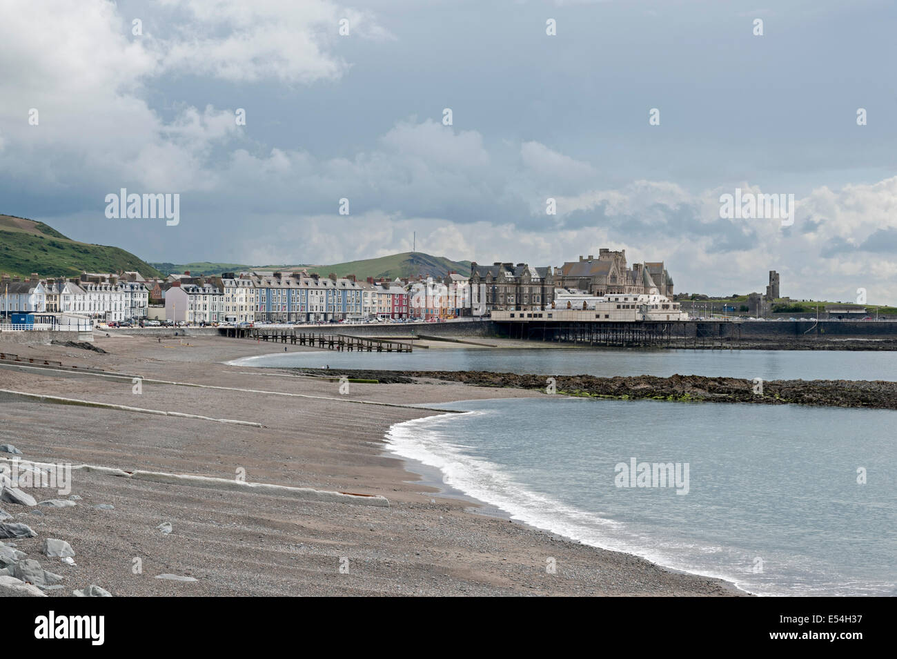 Aberystwyth Meer wales Stockfoto