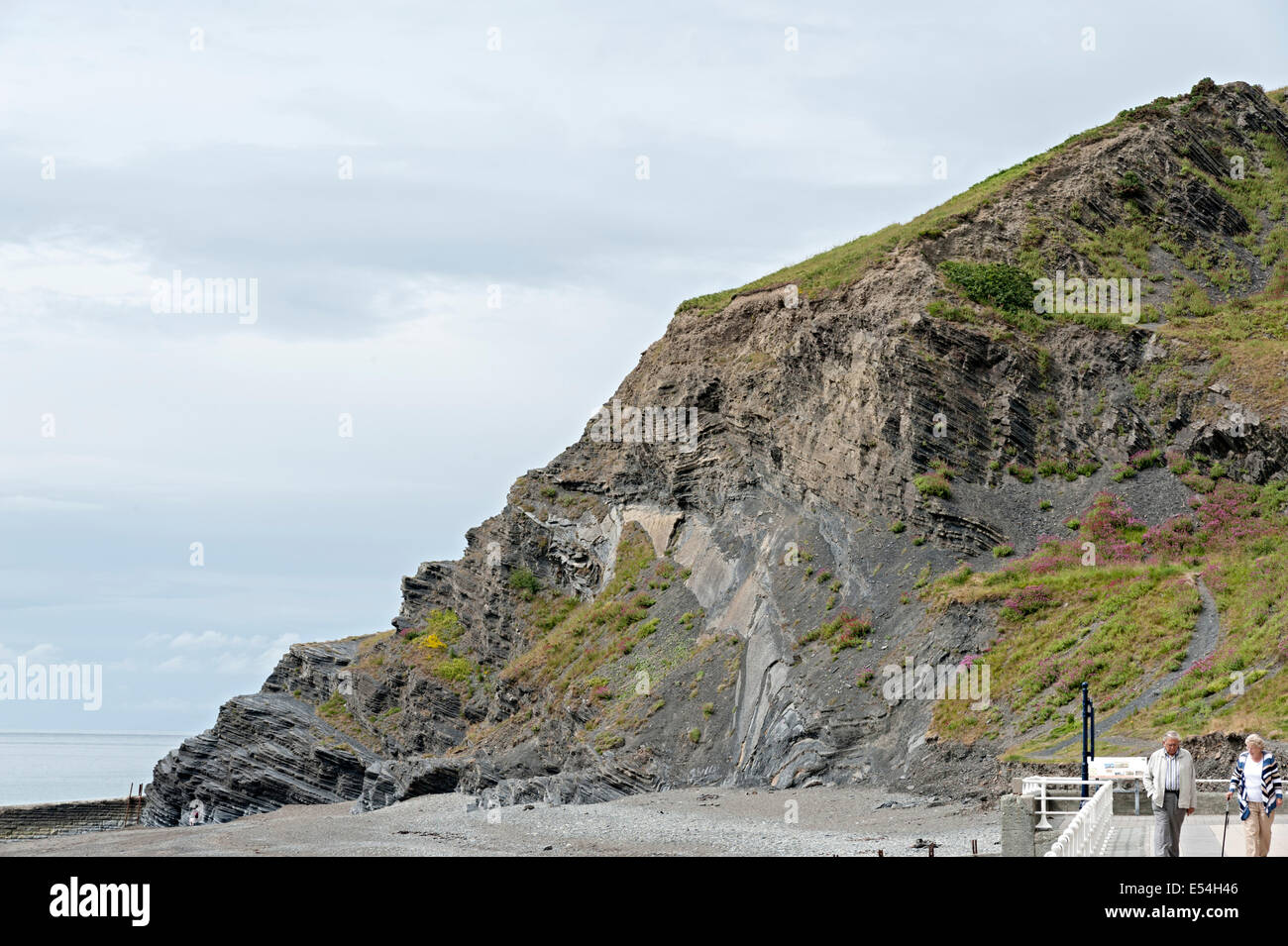 Aberystwyth, wales Meer und Verfassung hill Stockfoto