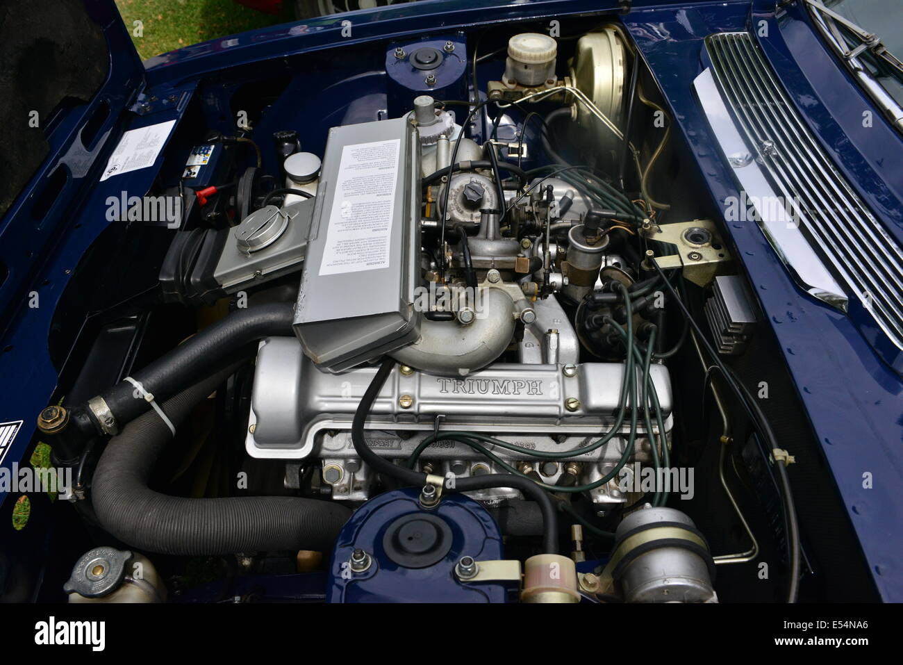 Einen V8-Motor in einem Auto. Stockfoto