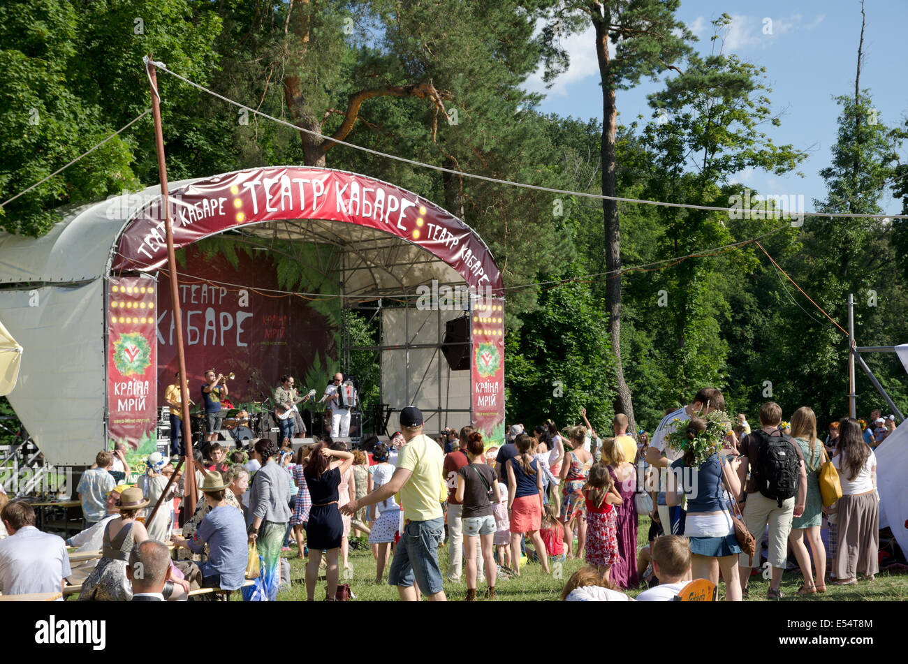 Musical-Bühne des folk festival Stockfoto