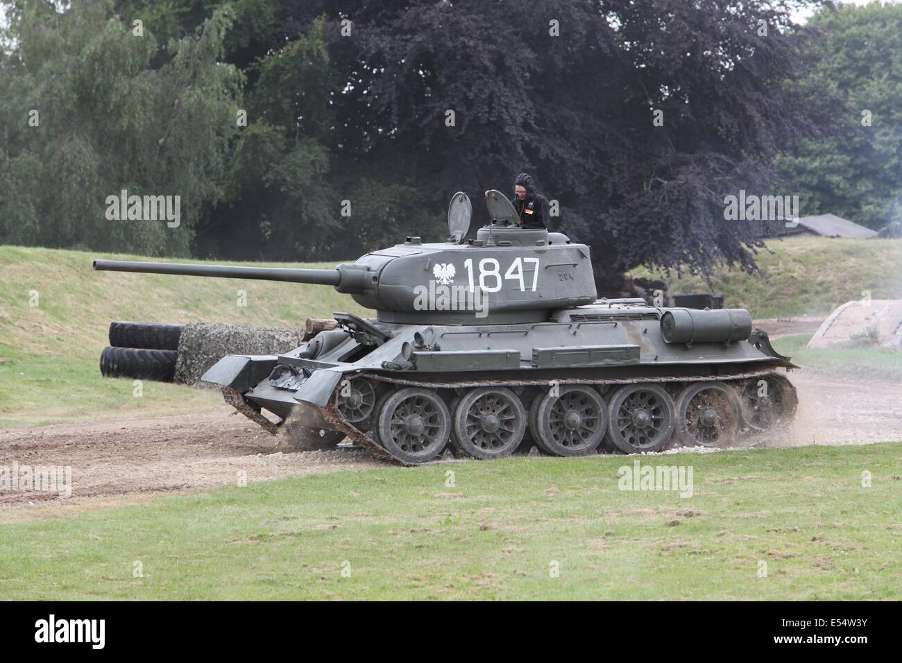 Tank mittlere T34/85 Bovington Tankfest Stockfoto