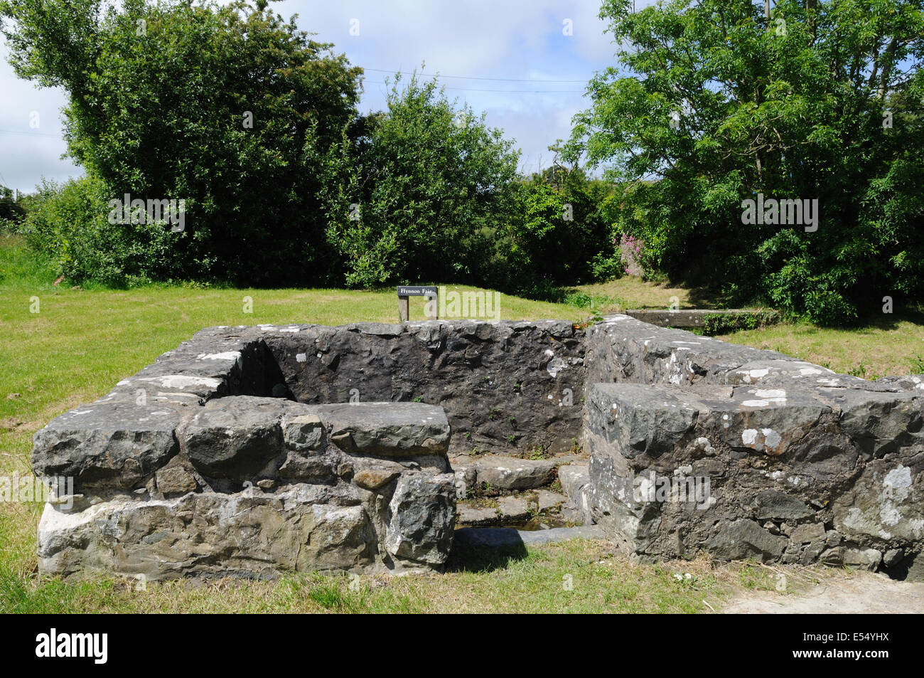 Ffynnon Fair heiligen Brunnen in Bryncroes Dorf Llyn Halbinsel Gwynedd Stockfoto