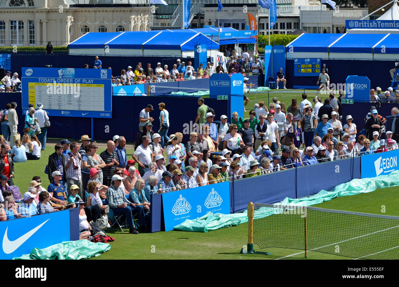 Aegon International Tennis, Eastbourne. Zuschauer auf den äußeren Plätzen Stockfoto