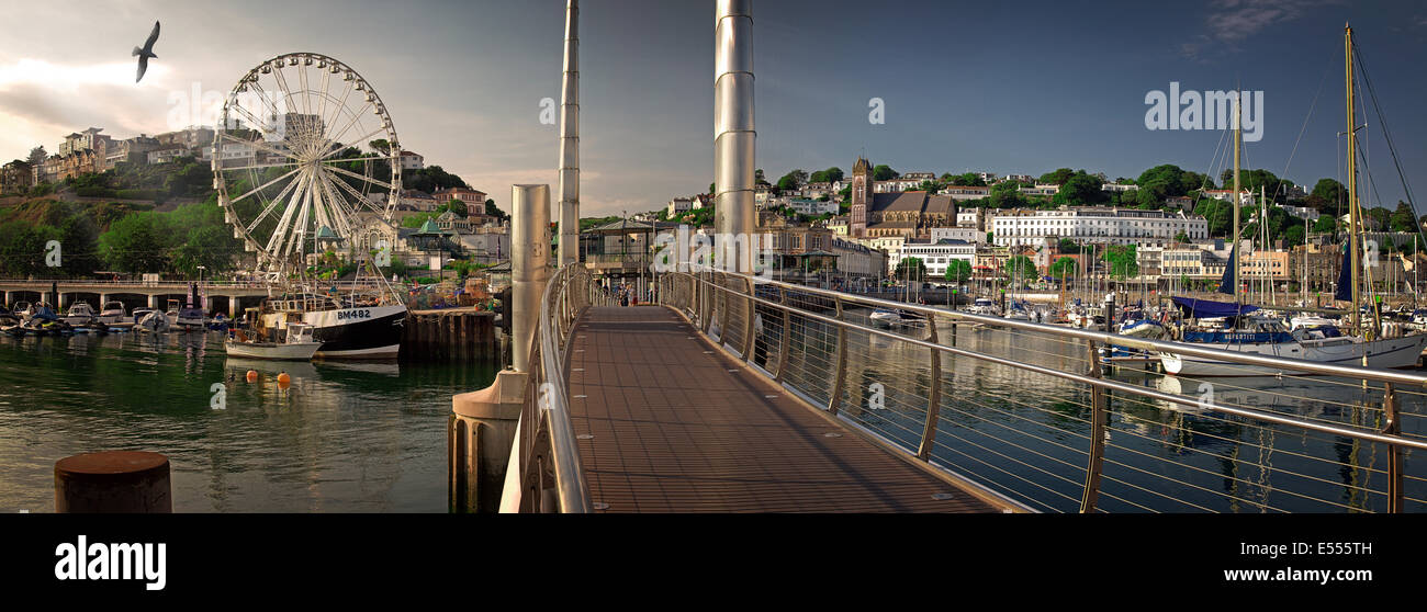 GB - DEVON: Torquay Hafen und Stadt Stockfoto
