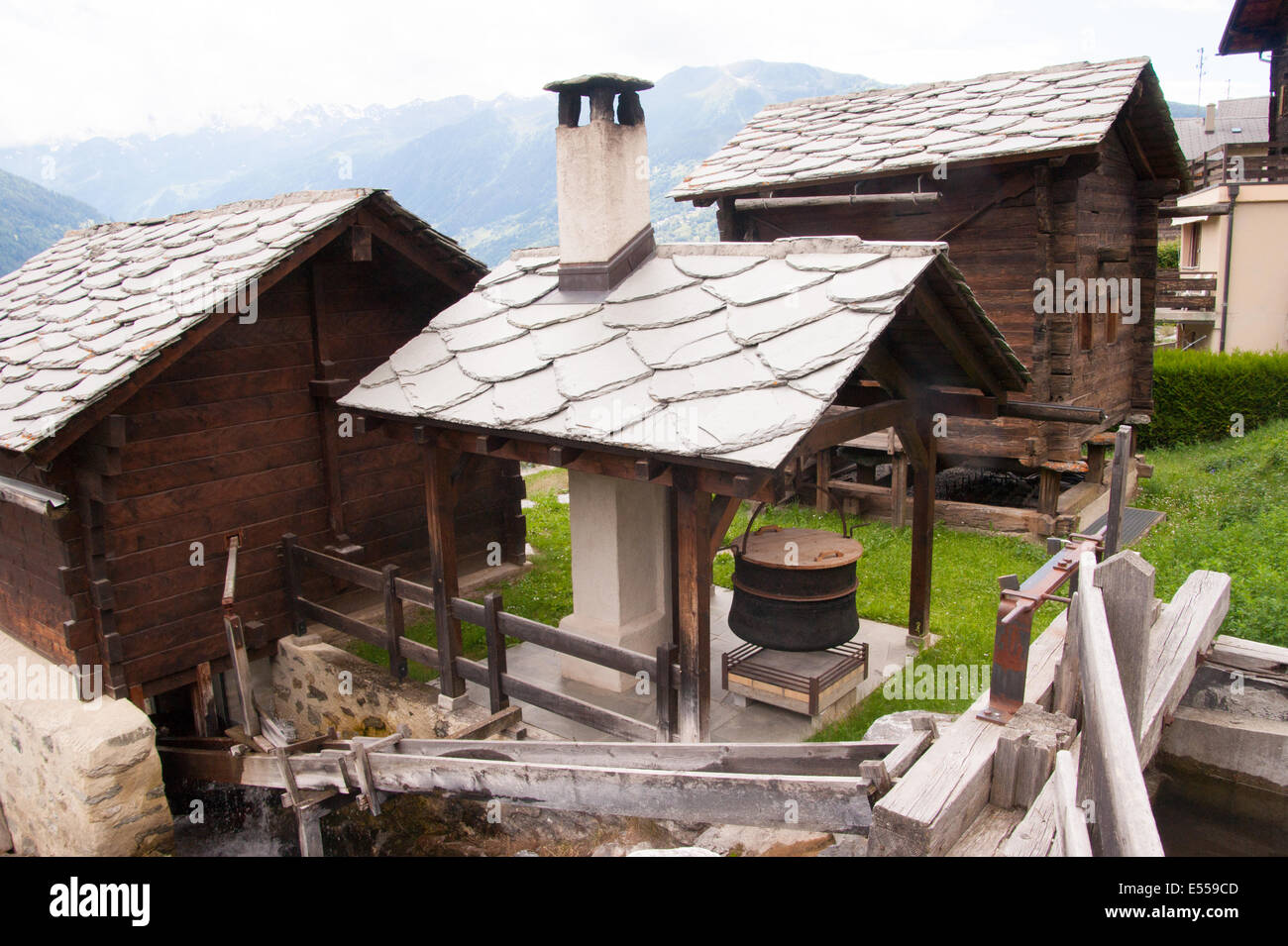 Mase, Wallis, Schweiz Stockfoto