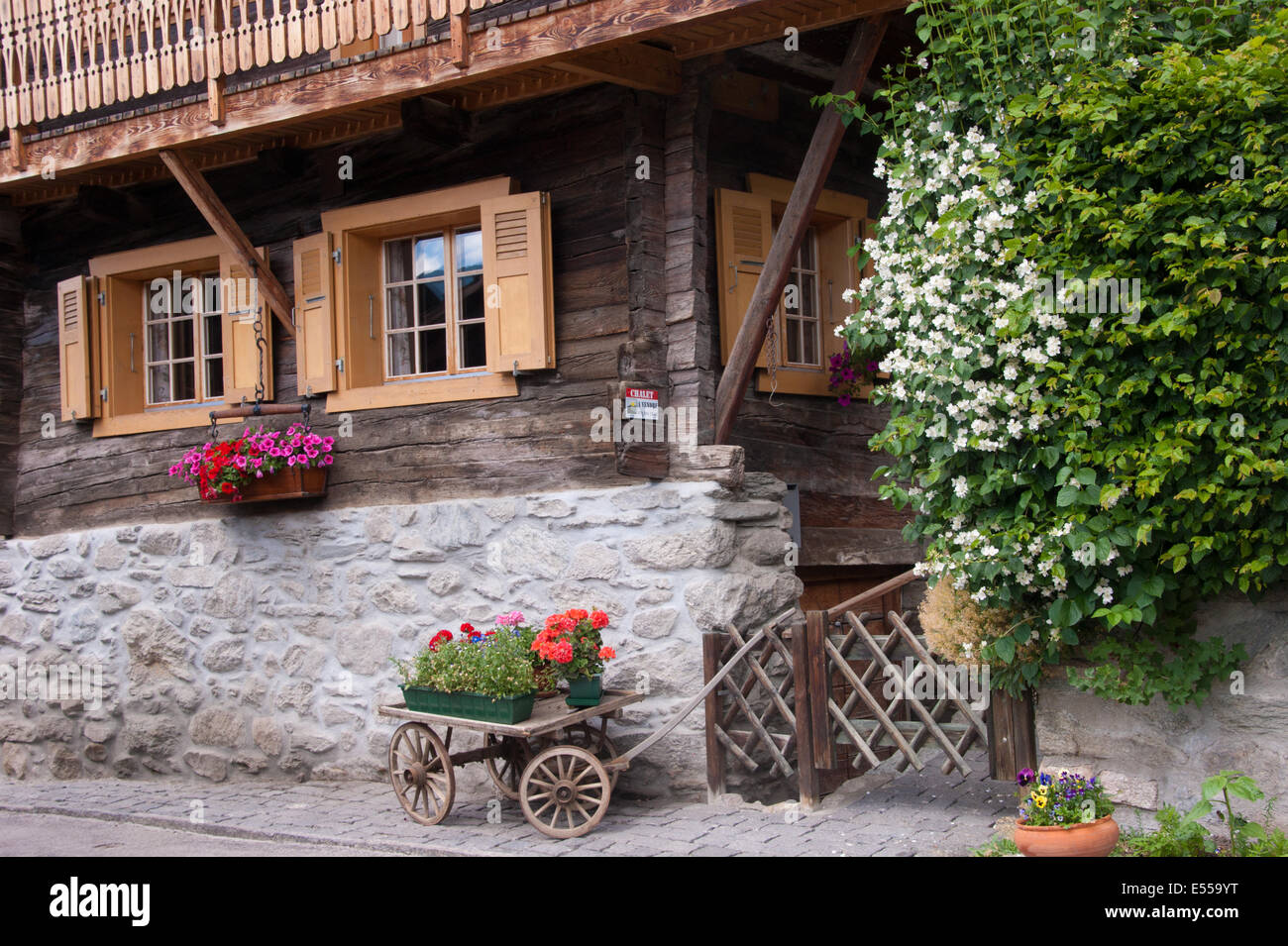 Mase, Wallis, Schweiz Stockfoto