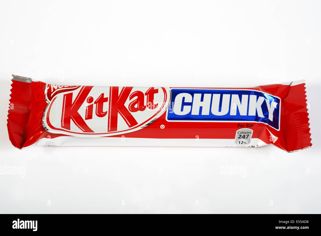 Kit Kat chunky Schokoriegel mit 247 Kalorien Stockfoto