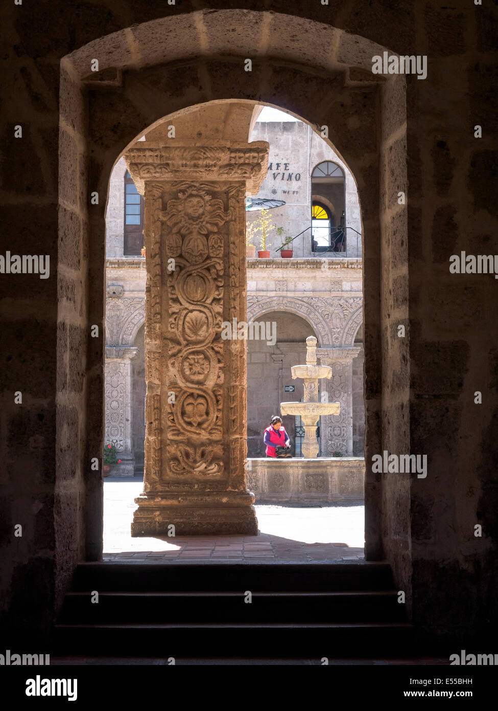 Claustros della La Compa ├ "├¡ein kommerzielles Zentrum - Arequipa, Peru Stockfoto