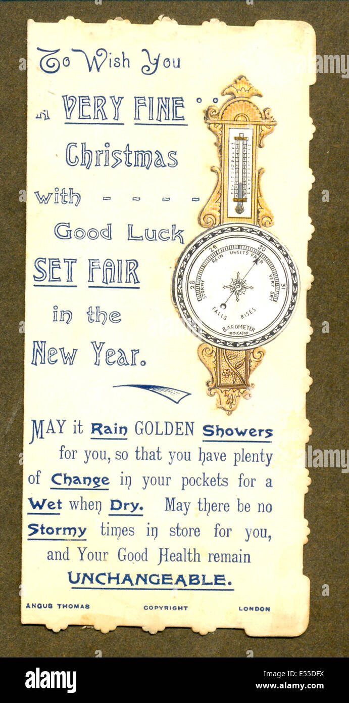 Viktorianische gestanzt Glückwunschkarte mit Schrott Onlay Stockfoto