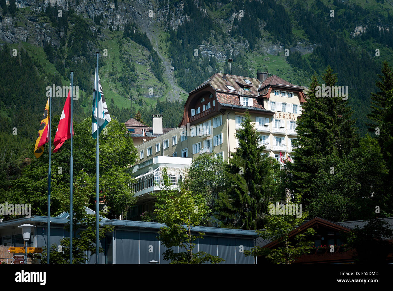 Hotel Regina in Wengen Schweiz Stockfoto