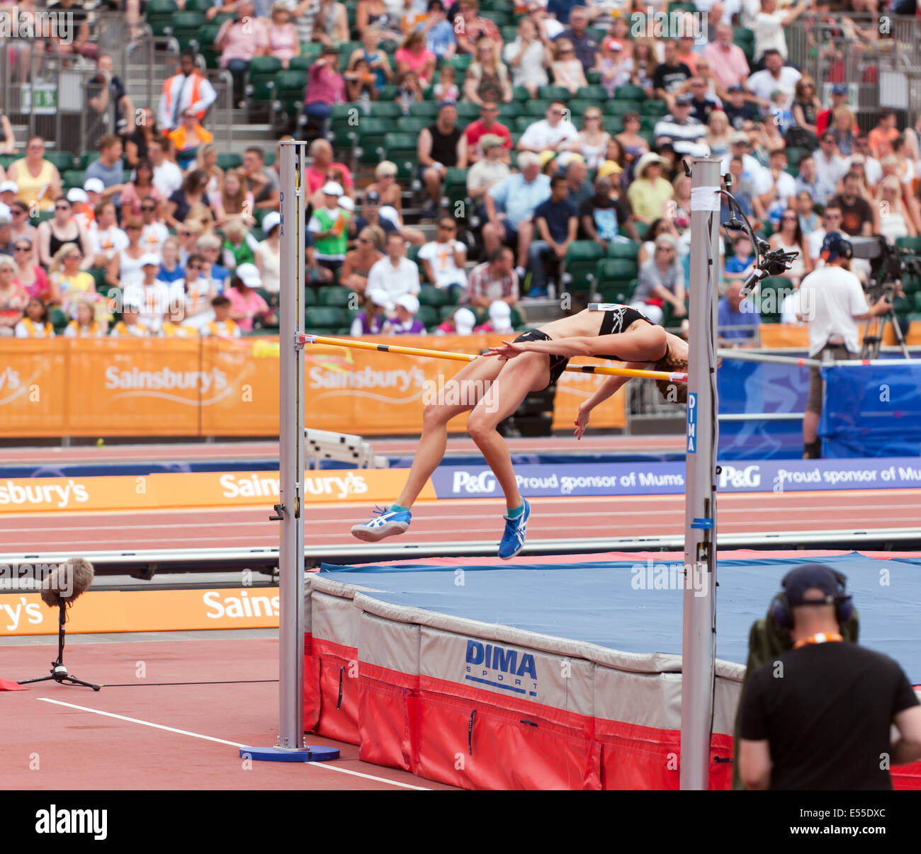 Blanka Vlasic aus Kroatien, löscht die Weitsprung-Bar, in der Sainsbury Jubiläumsspiele, Horse Guards Parade Siunday 20. Juni 2014. Blanka gewann den Wettbewerb mit einem Jahreszeiten am besten von 2 Meter. Stockfoto