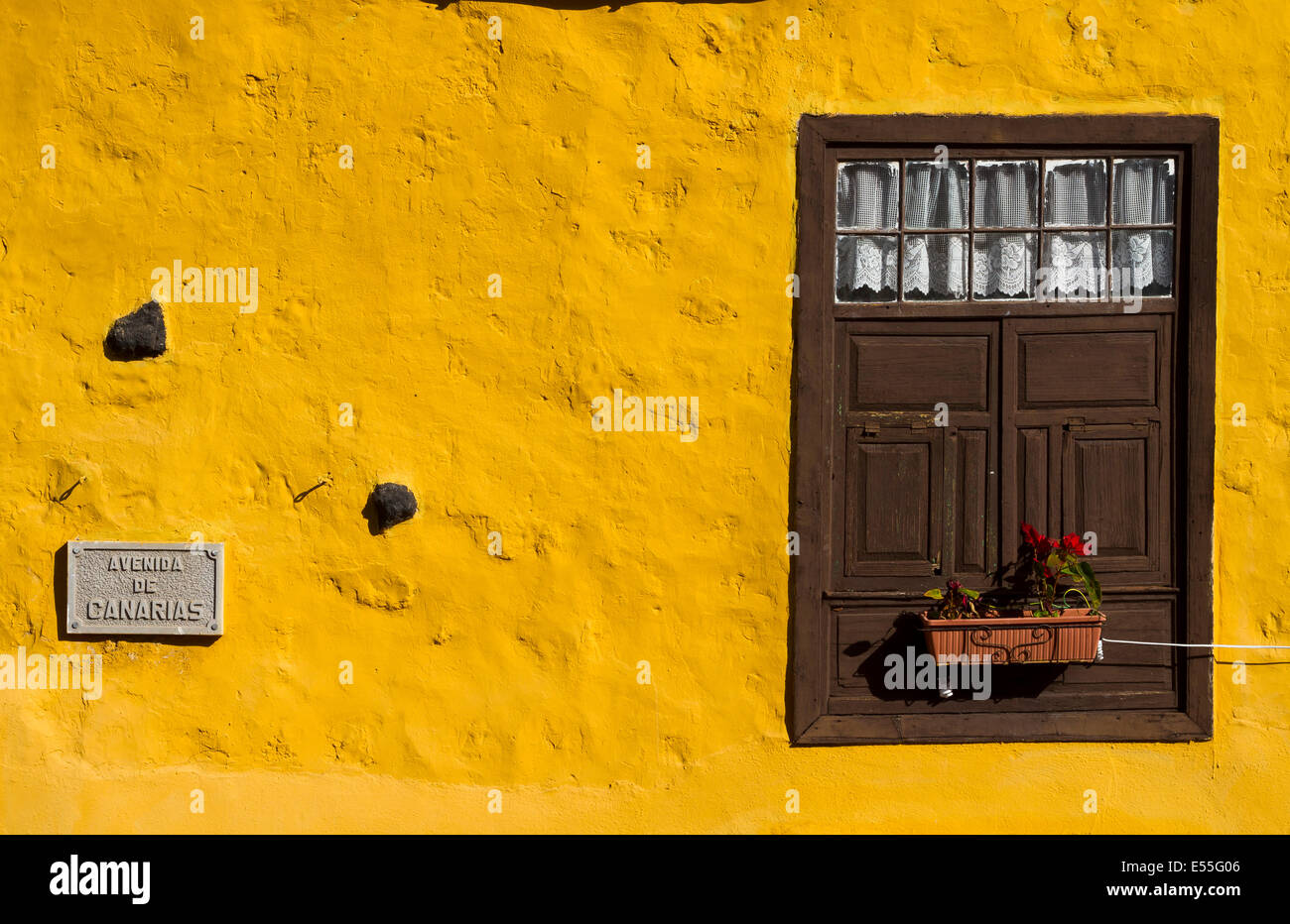 Straße Detail. Icod de Los Vinos. Teneriffa, Kanarische Inseln, Spanien, Europa. Stockfoto