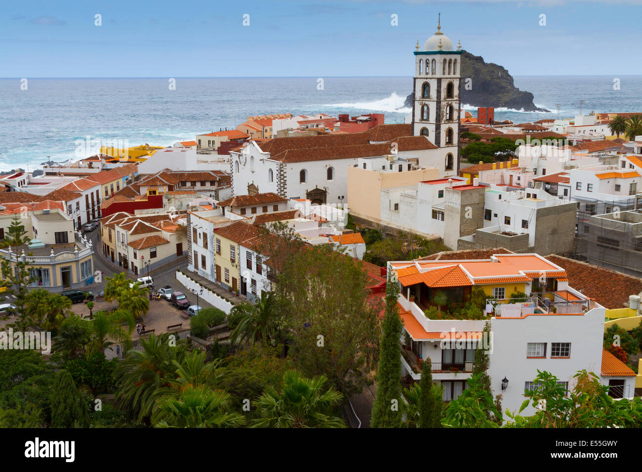 Die Kirche Santa Ana in Garachico Dorf.  Teneriffa, Kanarische Inseln, Spanien, Europa. Stockfoto