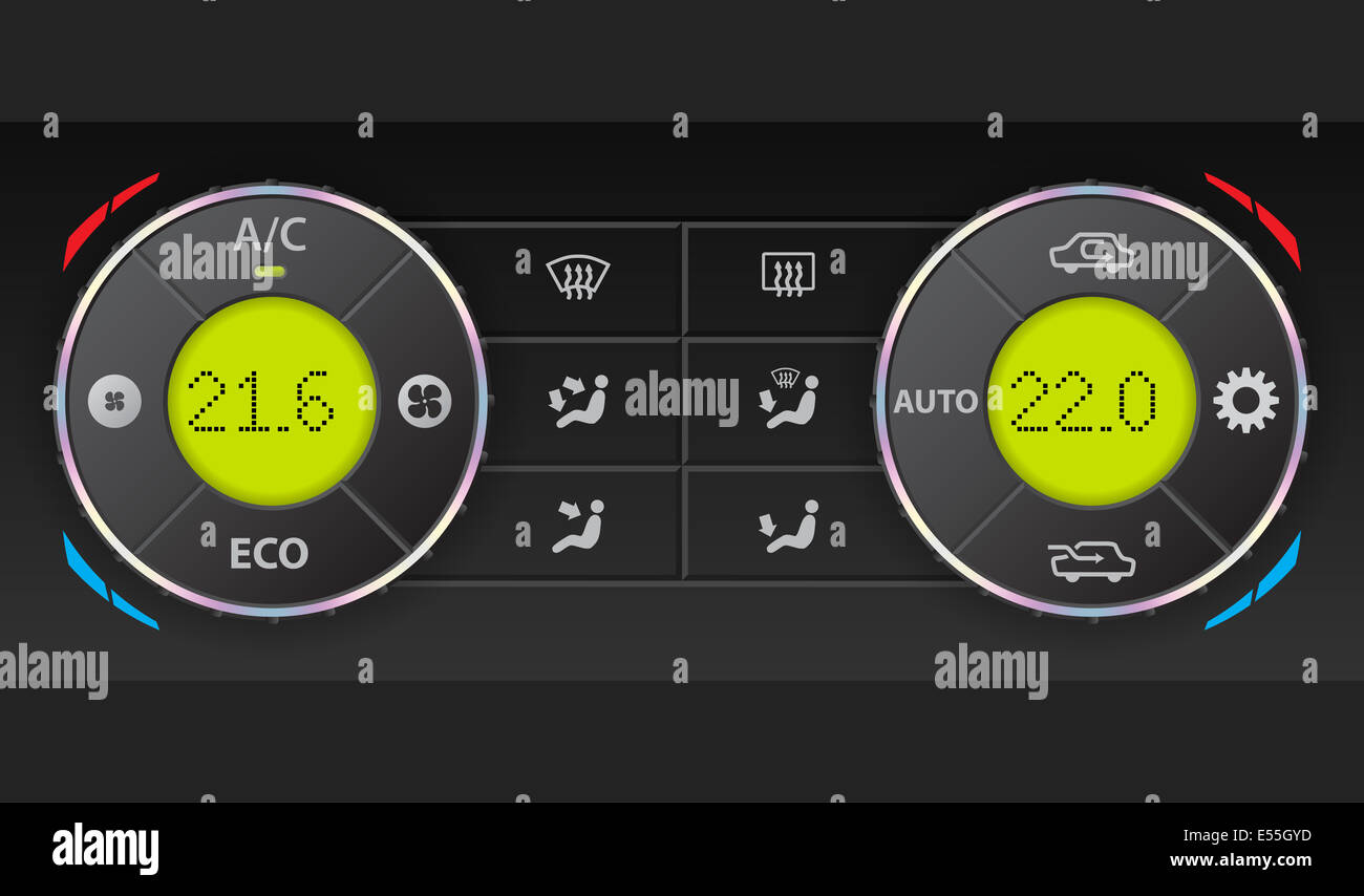 Digitale Luft Zustand Dashboard mit Vollzugriff und dual ac Stockfoto