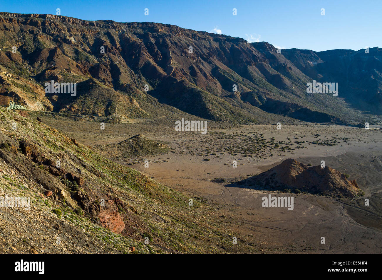 Llanos de Ucanca. Vulkan Teide. Teide-Nationalpark. Teneriffa, Kanarische Inseln, Atlantik, Spanien, Europa. Stockfoto