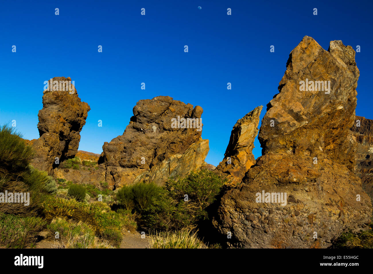 Felsformationen. Teide-Nationalpark. Teneriffa, Kanarische Inseln, Atlantik, Spanien, Europa. Stockfoto