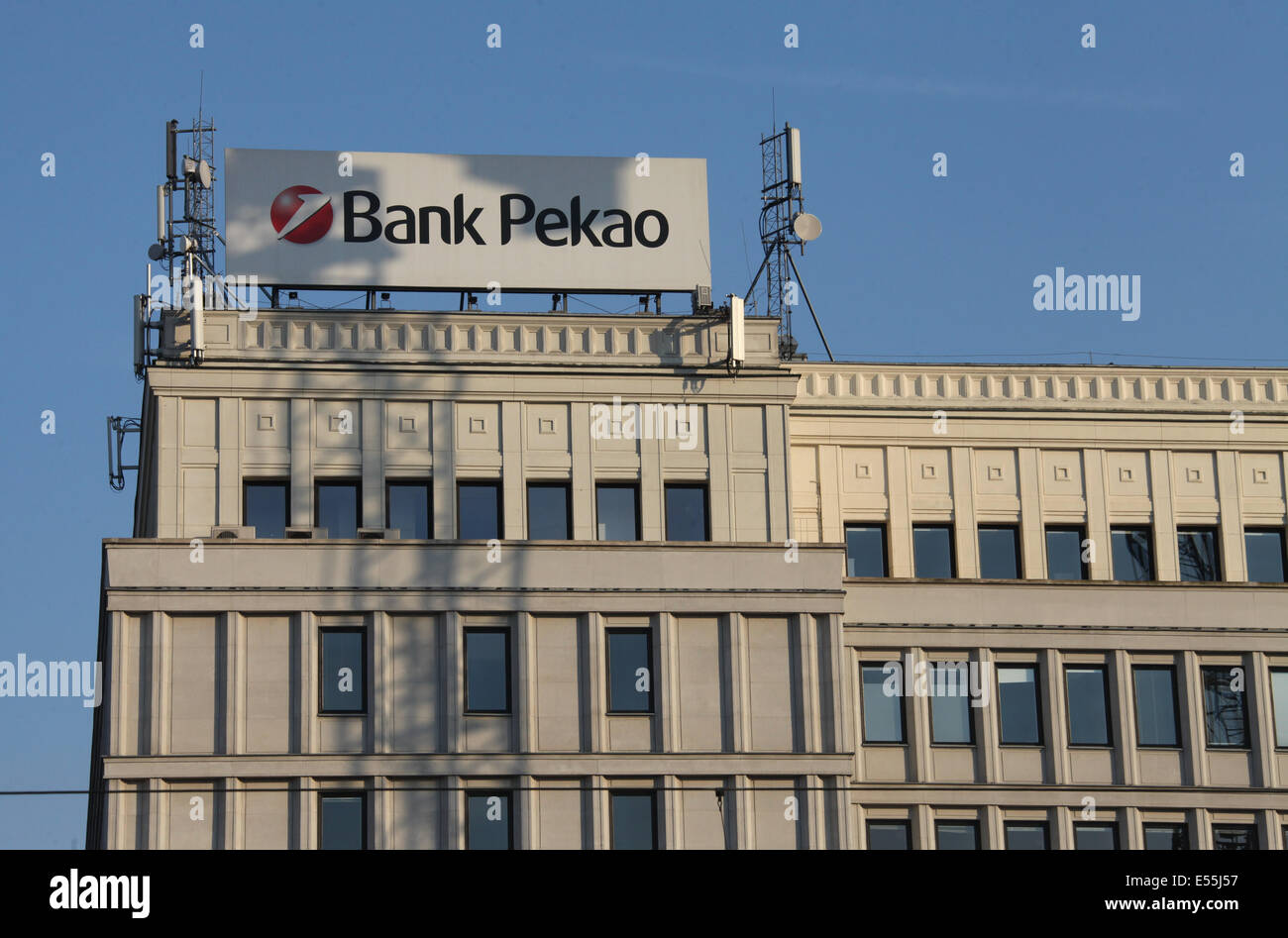 Bank Pekao Gebäude in Warschau Stockfoto